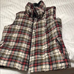 Goose Down Eddie Bauer Vest in Burberry plaid